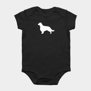 Welsh Springer Spaniel Dog Silhouette with Long Tail Baby Bodysuit